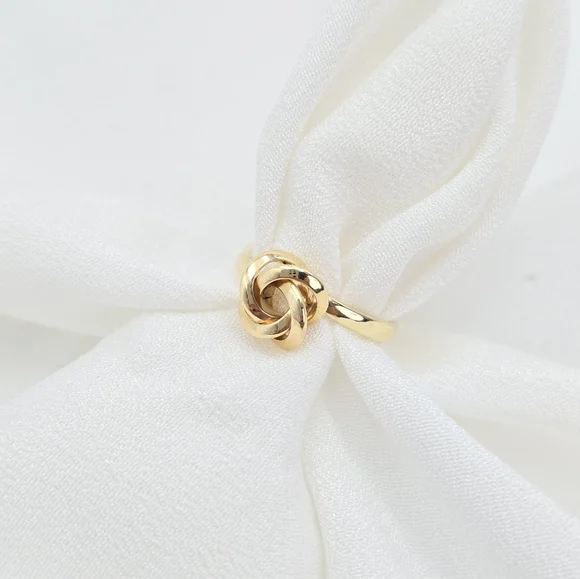Real 14k Gold big knot ring